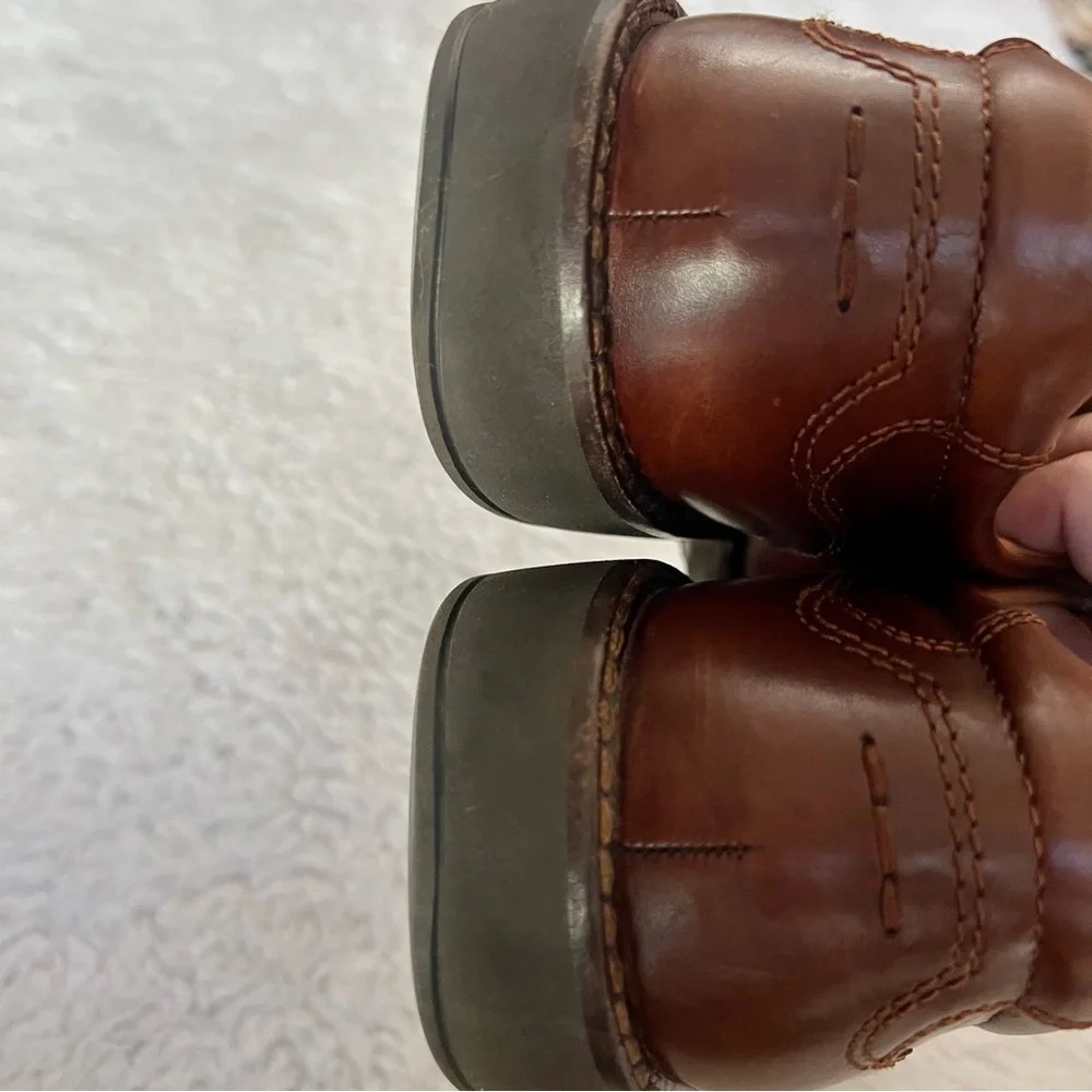 Ecco Brown Leather Oxford Men’s Comfort Shoes size 43 US 10